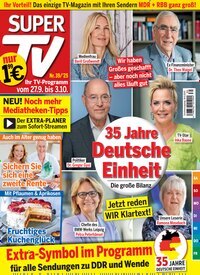 Titelbild der Ausgabe 39/2025 von Super TV. Diese Zeitschrift und viele weitere Programmzeitschriften als Abo oder epaper bei United Kiosk online kaufen.