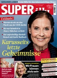 Titelbild der Ausgabe 11/2019 von SUPERillu. Diese Zeitschrift und viele weitere Lifestylemagazine und Peoplemagazine als Abo oder epaper bei United Kiosk online kaufen.