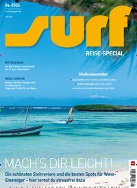 Titelbild der Ausgabe 3/2026 von surf Sonderheft. Diese Zeitschrift und viele weitere Sportmagazine als Abo oder epaper bei United Kiosk online kaufen.