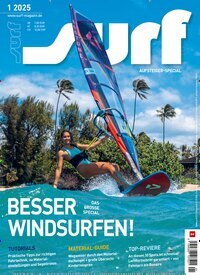Titelbild der Ausgabe 1/2025 von surf Sonderheft Foil Edition. Diese Zeitschrift und viele weitere Sportmagazine als Abo oder epaper bei United Kiosk online kaufen.