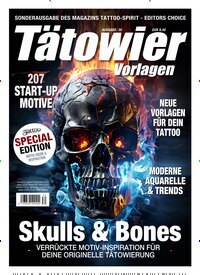 Titelbild der Ausgabe 30/2025 von Tätowiervorlagen. Diese Zeitschrift und viele weitere Reisemagazine, Freizeitmagazine und Wissensmagazine als Abo oder epaper bei United Kiosk online kaufen.