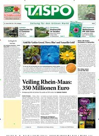 Titelbild der Ausgabe 4/2020 von TASPO. Diese Zeitschrift und viele weitere Naturzeitschriften, Landwirtschaftszeitungen und Umweltmagazine als Abo oder epaper bei United Kiosk online kaufen.