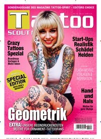 Titelbild der Ausgabe 109/2025 von Tattoo Scout. Diese Zeitschrift und viele weitere Reisemagazine, Freizeitmagazine und Wissensmagazine als Abo oder epaper bei United Kiosk online kaufen.