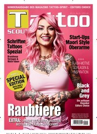 Titelbild der Ausgabe 115/2025 von Tattoo Scout. Diese Zeitschrift und viele weitere Reisemagazine, Freizeitmagazine und Wissensmagazine als Abo oder epaper bei United Kiosk online kaufen.