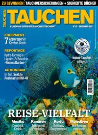 Titelbild der Ausgabe 120/2021 von TAUCHEN. Diese Zeitschrift und viele weitere Sportmagazine als Abo oder epaper bei United Kiosk online kaufen.