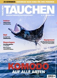 Titelbild der Ausgabe 120/2022 von TAUCHEN. Diese Zeitschrift und viele weitere Sportmagazine als Abo oder epaper bei United Kiosk online kaufen.