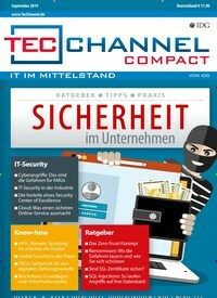 Titelbild der Ausgabe 9/2019 von TecChannel Compact. Diese Zeitschrift und viele weitere Computerzeitschriften, Tabletmagazine und Smartphonemagazine als Abo oder epaper bei United Kiosk online kaufen.