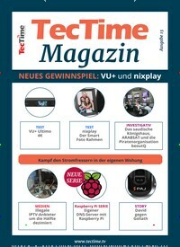 Titelbild der Ausgabe 13/2019 von TecTime Magazin. Diese Zeitschrift und viele weitere Audiomagazine, Filmmagazine und Fotozeitschriften als Abo oder epaper bei United Kiosk online kaufen.
