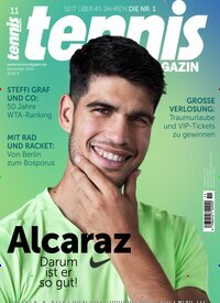 Titelbild der Ausgabe 11/2025 von tennisMAGAZIN. Diese Zeitschrift und viele weitere Sportmagazine als Abo oder epaper bei United Kiosk online kaufen.