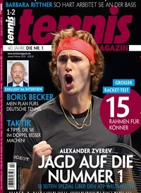 Titelbild der Ausgabe 20/2019 von tennisMAGAZIN. Diese Zeitschrift und viele weitere Sportmagazine als Abo oder epaper bei United Kiosk online kaufen.
