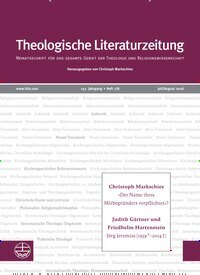 Titelbild der Ausgabe 7/2026 von Theologische Literaturzeitung. Diese Zeitschrift und viele weitere Kunstmagazine und Kulturmagazine als Abo oder epaper bei United Kiosk online kaufen.