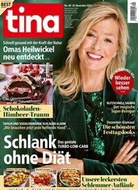 Titelbild der Ausgabe 49/2023 von tina. Diese Zeitschrift und viele weitere Frauenzeitschriften als Abo oder epaper bei United Kiosk online kaufen.