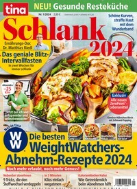 Titelbild der Ausgabe 1/2024 von tina Schlank. Diese Zeitschrift und viele weitere Frauenzeitschriften als Abo oder epaper bei United Kiosk online kaufen.