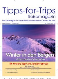 Titelbild der Ausgabe 1/2026 von Tipps-for-Trips. Diese Zeitschrift und viele weitere Reisemagazine, Freizeitmagazine und Wissensmagazine als Abo oder epaper bei United Kiosk online kaufen.