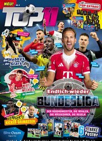Titelbild der Ausgabe 6/2025 von TOP 11. Diese Zeitschrift und viele weitere Jugendzeitschriften und Kinderzeitschriften als Abo oder epaper bei United Kiosk online kaufen.