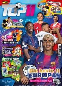 Titelbild der Ausgabe 8/2025 von TOP 11. Diese Zeitschrift und viele weitere Jugendzeitschriften und Kinderzeitschriften als Abo oder epaper bei United Kiosk online kaufen.