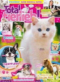 Titelbild der Ausgabe 5/2025 von Total tierlieb!. Diese Zeitschrift und viele weitere Jugendzeitschriften und Kinderzeitschriften als Abo oder epaper bei United Kiosk online kaufen.