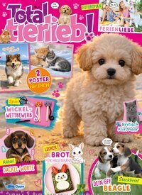 Titelbild der Ausgabe 6/2026 von Total tierlieb!. Diese Zeitschrift und viele weitere Jugendzeitschriften und Kinderzeitschriften als Abo oder epaper bei United Kiosk online kaufen.