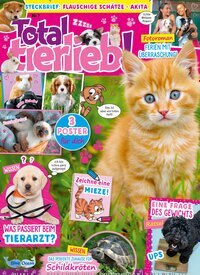 Titelbild der Ausgabe 7/2025 von Total tierlieb!. Diese Zeitschrift und viele weitere Jugendzeitschriften und Kinderzeitschriften als Abo oder epaper bei United Kiosk online kaufen.