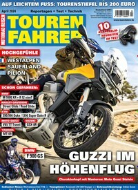 Titelbild der Ausgabe 4/2024 von Tourenfahrer - Motorrad Reisen. Diese Zeitschrift und viele weitere Automagazine und Motorradzeitschriften als Abo oder epaper bei United Kiosk online kaufen.