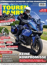 Titelbild der Ausgabe 7/2025 von Tourenfahrer - Motorrad Reisen. Diese Zeitschrift und viele weitere Automagazine und Motorradzeitschriften als Abo oder epaper bei United Kiosk online kaufen.