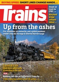 Titelbild der Ausgabe 6/2024 von Trains. Diese Zeitschrift und viele weitere Computerzeitschriften, Tabletmagazine und Smartphonemagazine als Abo oder epaper bei United Kiosk online kaufen.
