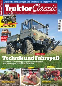 Titelbild der Ausgabe 1/2026 von Traktor Classic. Diese Zeitschrift und viele weitere Automagazine und Motorradzeitschriften als Abo oder epaper bei United Kiosk online kaufen.