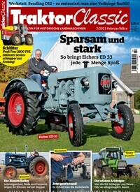 Titelbild der Ausgabe 2/2023 von Traktor Classic. Diese Zeitschrift und viele weitere Automagazine und Motorradzeitschriften als Abo oder epaper bei United Kiosk online kaufen.