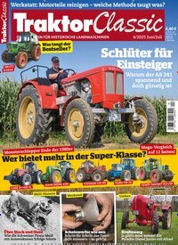 Titelbild der Ausgabe 4/2025 von Traktor Classic. Diese Zeitschrift und viele weitere Automagazine und Motorradzeitschriften als Abo oder epaper bei United Kiosk online kaufen.