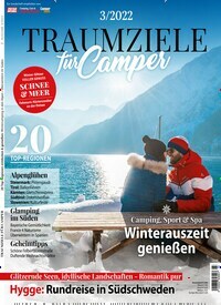 Titelbild der Ausgabe 3/2022 von Traumziele für Camper. Diese Zeitschrift und viele weitere Automagazine und Motorradzeitschriften als Abo oder epaper bei United Kiosk online kaufen.