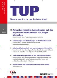 Titelbild der Ausgabe 3/2026 von TUP Theorie und Praxis der Sozialen Arbeit. Diese Zeitschrift und viele weitere Zeitschriften für Pädagogik als Abo oder epaper bei United Kiosk online kaufen.