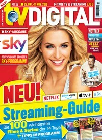 Titelbild der Ausgabe 22/2019 von TV Digital Sky Kabel Ausgabe. Diese Zeitschrift und viele weitere Programmzeitschriften als Abo oder epaper bei United Kiosk online kaufen.