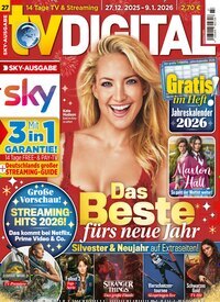 Titelbild der Ausgabe 27/2025 von TV Digital Sky Kabel Ausgabe. Diese Zeitschrift und viele weitere Programmzeitschriften als Abo oder epaper bei United Kiosk online kaufen.