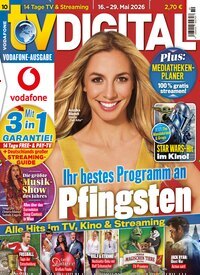 Titelbild der Ausgabe 10/2026 von TV Digital Vodafone. Diese Zeitschrift und viele weitere Programmzeitschriften als Abo oder epaper bei United Kiosk online kaufen.