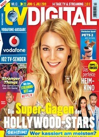 Titelbild der Ausgabe 13/2019 von TV Digital Vodafone. Diese Zeitschrift und viele weitere Programmzeitschriften als Abo oder epaper bei United Kiosk online kaufen.