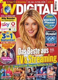 Titelbild der Ausgabe 2/2026 von TV Digital XXL-Ausgabe. Diese Zeitschrift und viele weitere Programmzeitschriften als Abo oder epaper bei United Kiosk online kaufen.