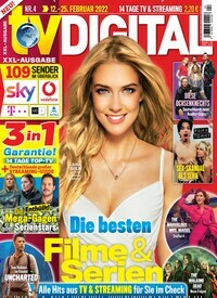 Titelbild der Ausgabe 4/2022 von TV Digital XXL-Ausgabe. Diese Zeitschrift und viele weitere Programmzeitschriften als Abo oder epaper bei United Kiosk online kaufen.