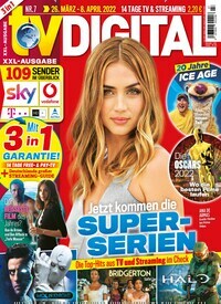 Titelbild der Ausgabe 7/2022 von TV Digital XXL-Ausgabe. Diese Zeitschrift und viele weitere Programmzeitschriften als Abo oder epaper bei United Kiosk online kaufen.