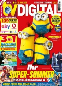 Titelbild der Ausgabe 14/2022 von TV Digital XXL-Ausgabe. Diese Zeitschrift und viele weitere Programmzeitschriften als Abo oder epaper bei United Kiosk online kaufen.