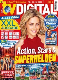Titelbild der Ausgabe 15/2025 von TV Digital XXL-Ausgabe. Diese Zeitschrift und viele weitere Programmzeitschriften als Abo oder epaper bei United Kiosk online kaufen.