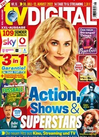 Titelbild der Ausgabe 16/2022 von TV Digital XXL-Ausgabe. Diese Zeitschrift und viele weitere Programmzeitschriften als Abo oder epaper bei United Kiosk online kaufen.