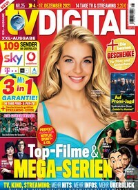 Titelbild der Ausgabe 25/2021 von TV Digital XXL-Ausgabe. Diese Zeitschrift und viele weitere Programmzeitschriften als Abo oder epaper bei United Kiosk online kaufen.