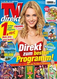 Titelbild der Ausgabe 12/2023 von TV direkt. Diese Zeitschrift und viele weitere Programmzeitschriften als Abo oder epaper bei United Kiosk online kaufen.