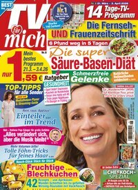 Titelbild der Ausgabe 6/2026 von TV für mich. Diese Zeitschrift und viele weitere Programmzeitschriften als Abo oder epaper bei United Kiosk online kaufen.