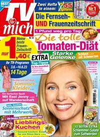 Titelbild der Ausgabe 12/2023 von TV für mich. Diese Zeitschrift und viele weitere Programmzeitschriften als Abo oder epaper bei United Kiosk online kaufen.