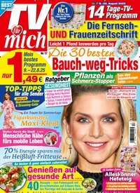 Titelbild der Ausgabe 17/2025 von TV für mich. Diese Zeitschrift und viele weitere Programmzeitschriften als Abo oder epaper bei United Kiosk online kaufen.