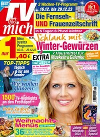 Titelbild der Ausgabe 26/2023 von TV für mich. Diese Zeitschrift und viele weitere Programmzeitschriften als Abo oder epaper bei United Kiosk online kaufen.
