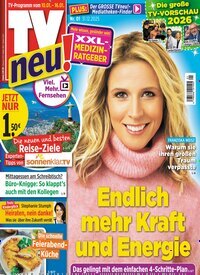 Titelbild der Ausgabe 1/2026 von TV neu. Diese Zeitschrift und viele weitere Programmzeitschriften als Abo oder epaper bei United Kiosk online kaufen.