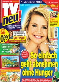 Titelbild der Ausgabe 33/2019 von TV neu. Diese Zeitschrift und viele weitere Programmzeitschriften als Abo oder epaper bei United Kiosk online kaufen.