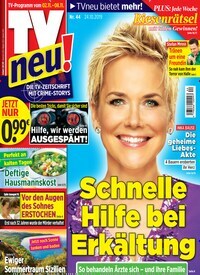 Titelbild der Ausgabe 44/2019 von TV neu. Diese Zeitschrift und viele weitere Programmzeitschriften als Abo oder epaper bei United Kiosk online kaufen.